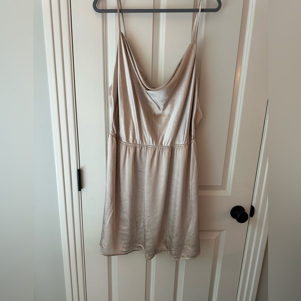 Nasty Gal Cowl neck silk slip dress